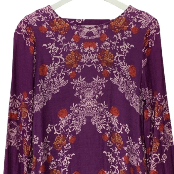 Free People Smooth Talker Mini Dress Sz S Plumberry - Picture 4 of 10